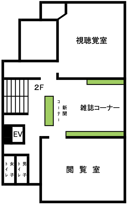 本町図書館3階フロアマップ